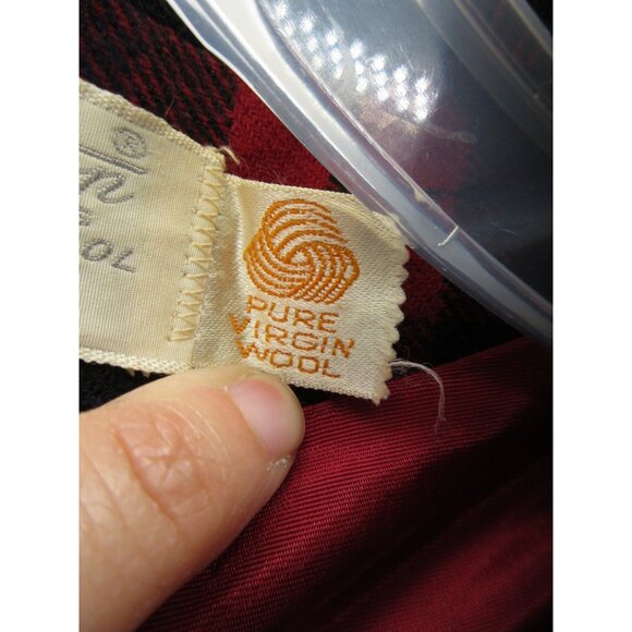 VINTAGE Pendleton Blazer 14 Virgin Wool Tartan Plaid 60s 70s Jacket - Picture 10 of 11